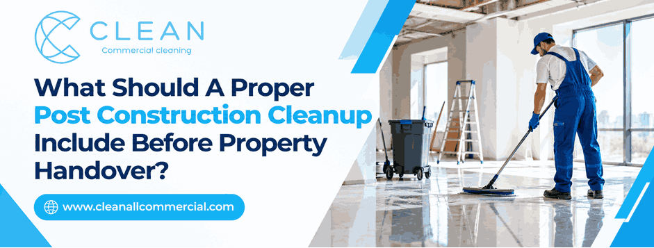 What Should a Proper Post Construction Cleanup Include Before Property Handover?